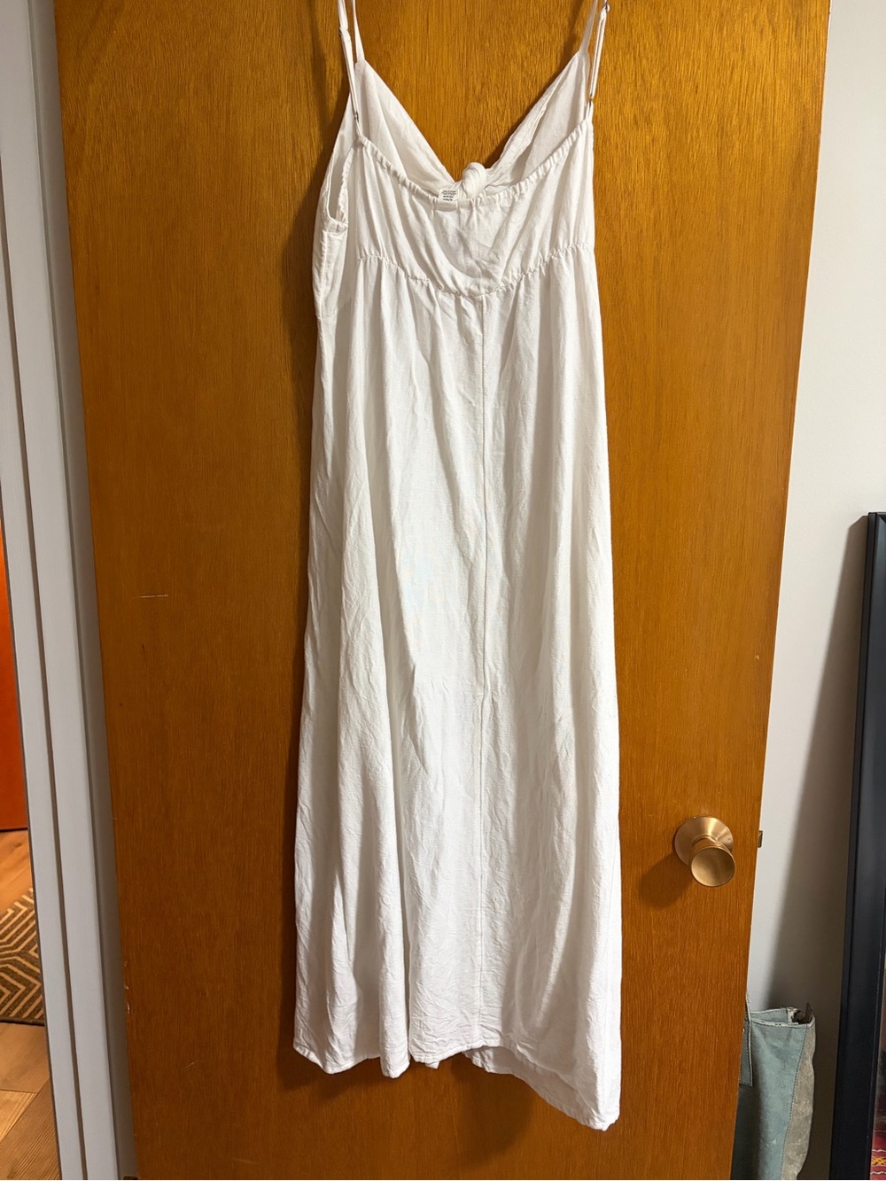 Roxy White Tie front Maxi Dress